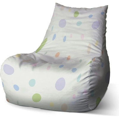 Sablio sedací vak Bean Trojfarebné bodky 100 x 90 x 45 cm