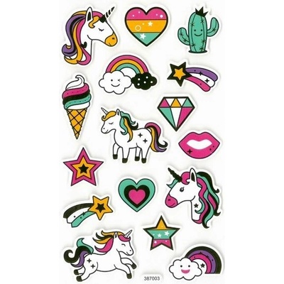 DP Craft Pěnové Samolepky - UNICORNS, 16 ks.