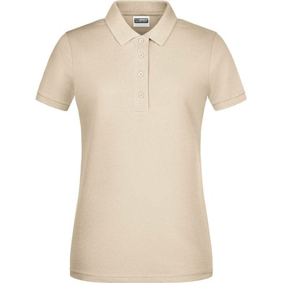 James & Nicholson JN 8009 Dámske piqué polo z bio bavlny šedá Stone