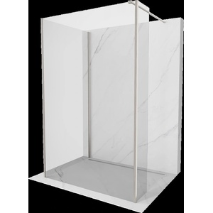 Mexen Kioto душ-стена Walk-in 125 x 120 x 40 см, прозрачна, матиран никел - 800-125-120-221-97-00-040 (800-125-120-221-97-00-040)