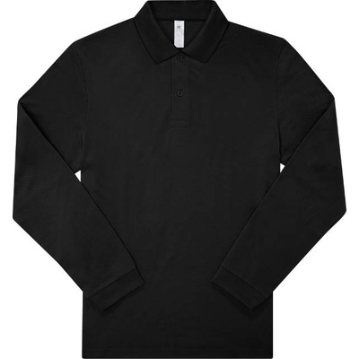 B&C Collection B&c my polo 210 lsl / Мъжка поло тениска с дълъг ръкав от плътен памук - черна l (01u42700203)