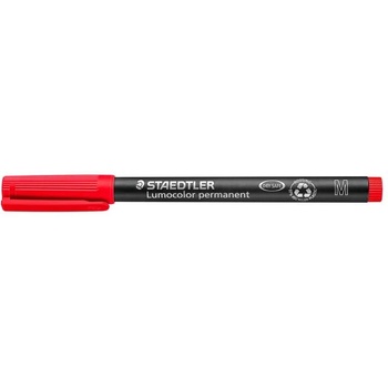 STAEDTLER Алкохолен маркер, OHP, 1 mm, STAEDTLER "Lumocolor 317 M", червен 317-2 (317-2)