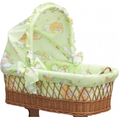 Scarlett Boudička k prútenému košíku Mráčik zelená