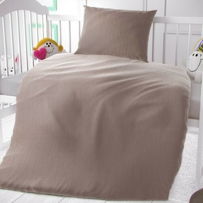 Kvalitex mušelínové obliečky do postieľky béžová 90 x 135 cm 45 x 60 cm