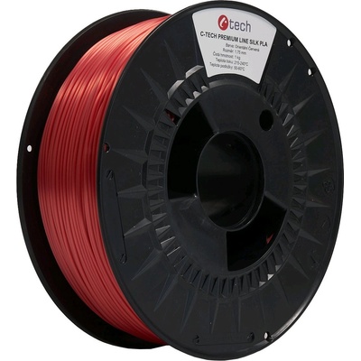 C-Tech 3DF-P-SPLA1.75-3031 3D филамент, PREMIUM LINE, Silk PLA, RAL3031, 1, 75mm, 1000g, Ориенталско червен (Oriental red) (3DF-P-SPLA1.75-3031)