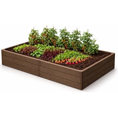 Vyvýšený záhon Prosperplast BASE WOODY hnědý 149,2 cm – Hledejceny.cz