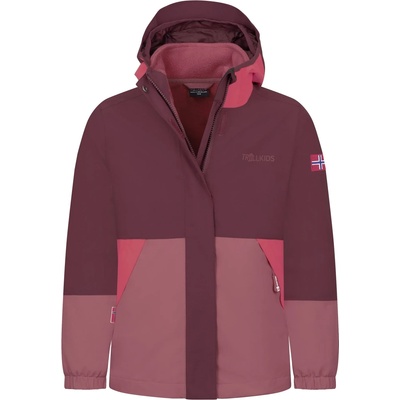 TROLLKIDS Детско 3-в-1 яке Trollkids Kid's Kjerak 3in1 Jacket 3-in-1 jacket - Frozen Berry / Deep Ruby - размер 140 (EU) (703-4004-1318)