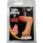  Свещ във формата на пенис, цифрата 7 - Penis Shape Candle Flesh (D-246292)