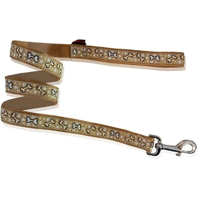 Pet Inerest Cute Bones Line Red Beige повод за куче