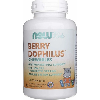 Now Foods BerryDophilus Kids 120 žuvacích tabliet