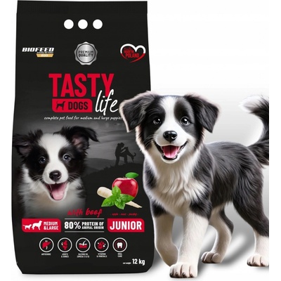 Biofeed Tasty dog s Life Junior hovězí 12 kg