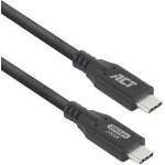 ACT Кабел ACT, USB-C към USB-C, 2 м, USB4 20Gbps 240W, черен - AC7422 (AC7422)