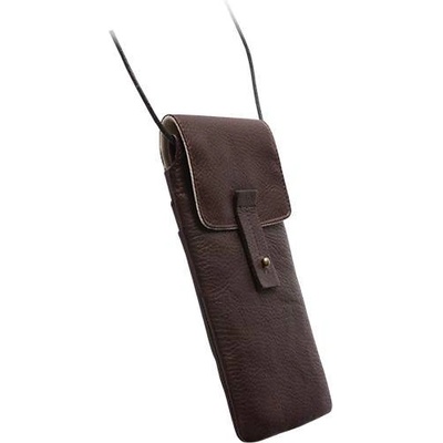 Krusell Tumba Mobile Case 5XL - универсален кожен (естествена кожа) калъф за iPhone, Samsung, Huawei и др. (тъмнокафяв)