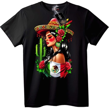 NOONEBRAND Тениска Мексикански патриотизъм - 5XL, Black