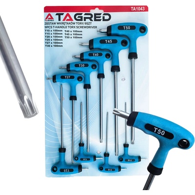 Tagred Imbusové šesťhranné kľúče TORX T10 - T50, TA1043