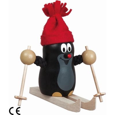 Detoa mačkací figurka Krtek na lyžích