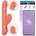 INTOYOU App Series Mindy Vibe with Up & Down Beads Ring, Finger & Pulsations Function Salmon