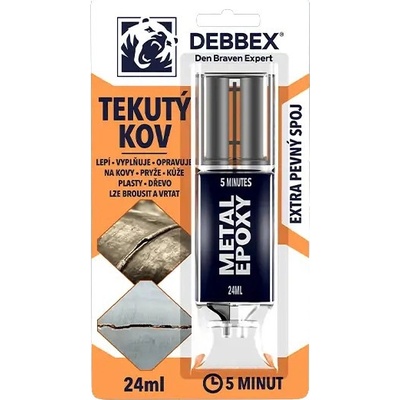 DEBBEX tekutý kov, 24 ml blister svetlo čierna