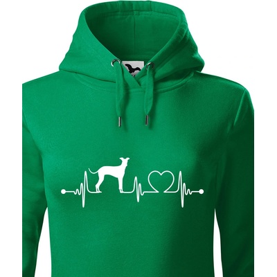 Bezvatriko dámská mikina Italský chrtík tep zelená 1161 – Hledejceny.cz