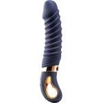 DreamToys Goddess - вибратор с оребряване и подгряване (тъмносин)