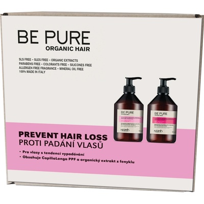Niamh Be Pure Prevent Hair Loss šampon proti padání vlasů 500 ml + maska proti padání vlasů 500 ml dárková sada