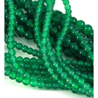 Zelený Achát korálky 4-8mm - Návlek - 4mm