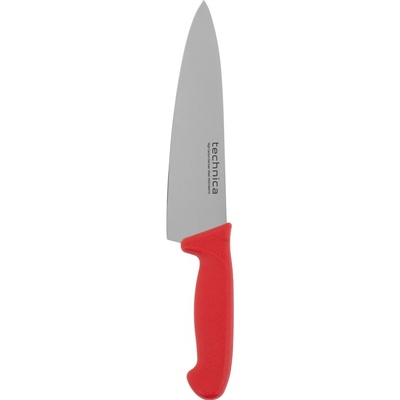 TECHNICA Šéfkuchařský nůž HACCP 340 mm, červený, široká hladká čepel , Silver Line červená