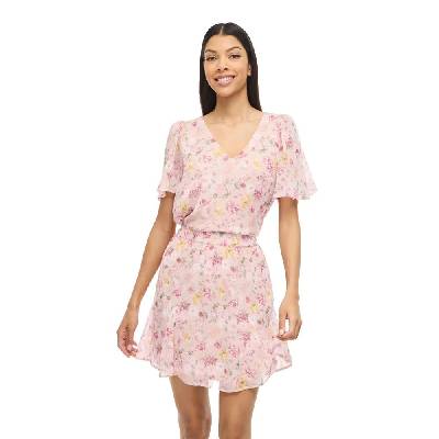 Falia short sleeve blouse - Pink (Misty Rose / Aop Flower)