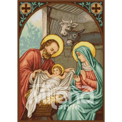 Milena Style Рождество Христово - гоблен със схема конци dmc 1: 1