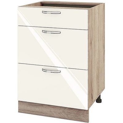 ИРИМ Долен кухненски шкаф Сити АРФ-Крийм гланц-11-57 60 см