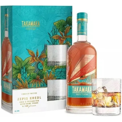 Takamaka Zepis Kreol 43% 0,7 l (dárkové balení 2 sklenice)