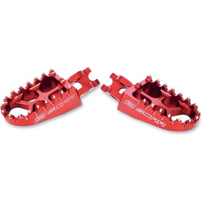SCAR RACING stupačky řidiče hliníkové KAWASAKI KXF 06-17, KXF 450 07-17, CRF 250 02-17 barva modrá