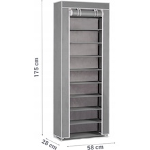 Massido 58x28x175cm MS-802 sivý