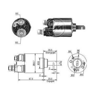 Spínač startéru RC - Mitsuba SM302-01
