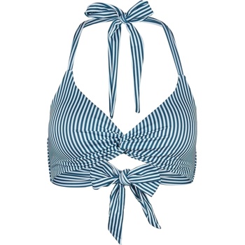 DEDICATED Дамско бикини горнище DEDICATED Women's Bikini Top Gullholma Bikini top - Thin Stripe / Majolica Blue (150-5210-0512)