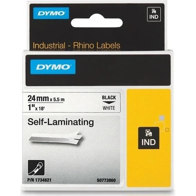 DYMO páska laminovací RHINO D1 24 mm x 5,5 m, černá na bílé, S0773860