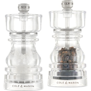 Cole & mason Комплект мелнички за сол и пипер LONDON - 13 см. - прозрачни (Cole-&-Mason-H-233104)