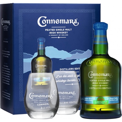 Connemara Distillers Edition 43% 0,7 l (darčekové balenie 2 poháre)