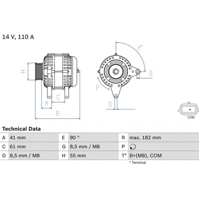 generátor BOSCH 0 986 080 710 0 986 080 710