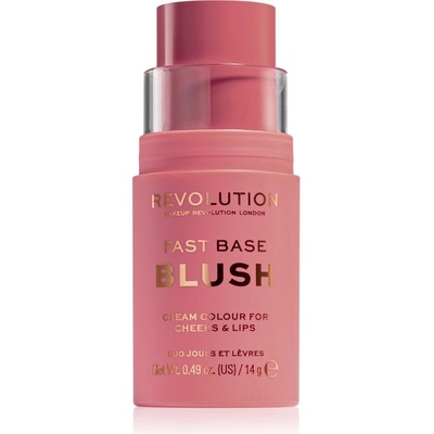 Makeup Revolution Fast Base tónovací balzam na pery a líca Blush 14 g