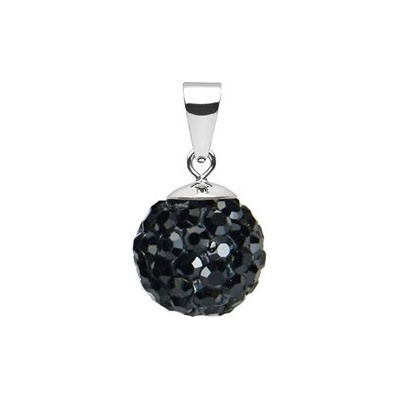 Nubis Stříbrný přívěšek s krystaly Crystals from Swarovski Black Jet NBS002 BJ