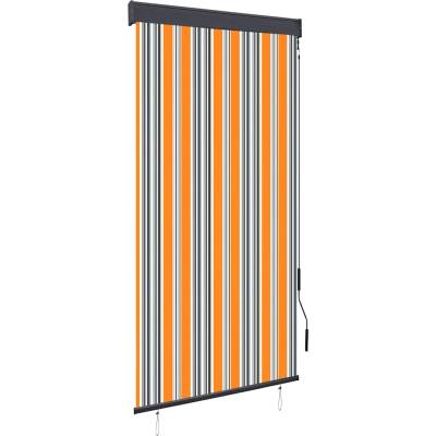 vidaXL Външна ролетна щора, 80x250 см, жълто и синьо (145950)