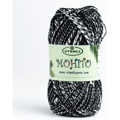Příze Mohito - 03 černo-bílá