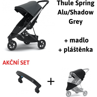 Thule Spring Aluminium Shadow Grey 2022 + madlo + pláštenka