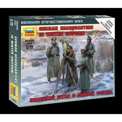 Zvezda Nemecký štáb v zimných uniformách WWII 1:72