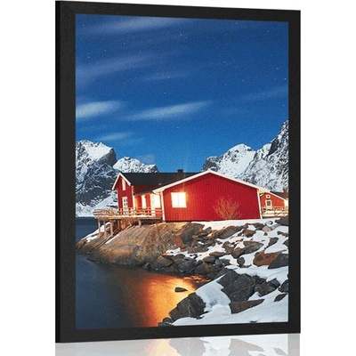 Plakát země v Norsku - 30x45 white