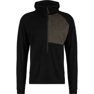 Stoic Мъжки вълнен пуловер Stoic Merino260 StadjanSt. 3/4 Zip w. Hood Merino hoodie - Black (005-3488-0612)