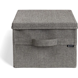 Bigso Сива текстилна кутия за съхранение с капак 31x41x22 cm Soft Storage Medium - Bigso (6959S0701-99)