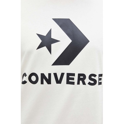 Converse Памучна тениска Converse в бежово с принт (10025458.A08)