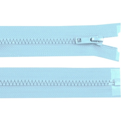 Kostěný zip No 5 délka 80 cm bundový, malé, 183 modrá ledová